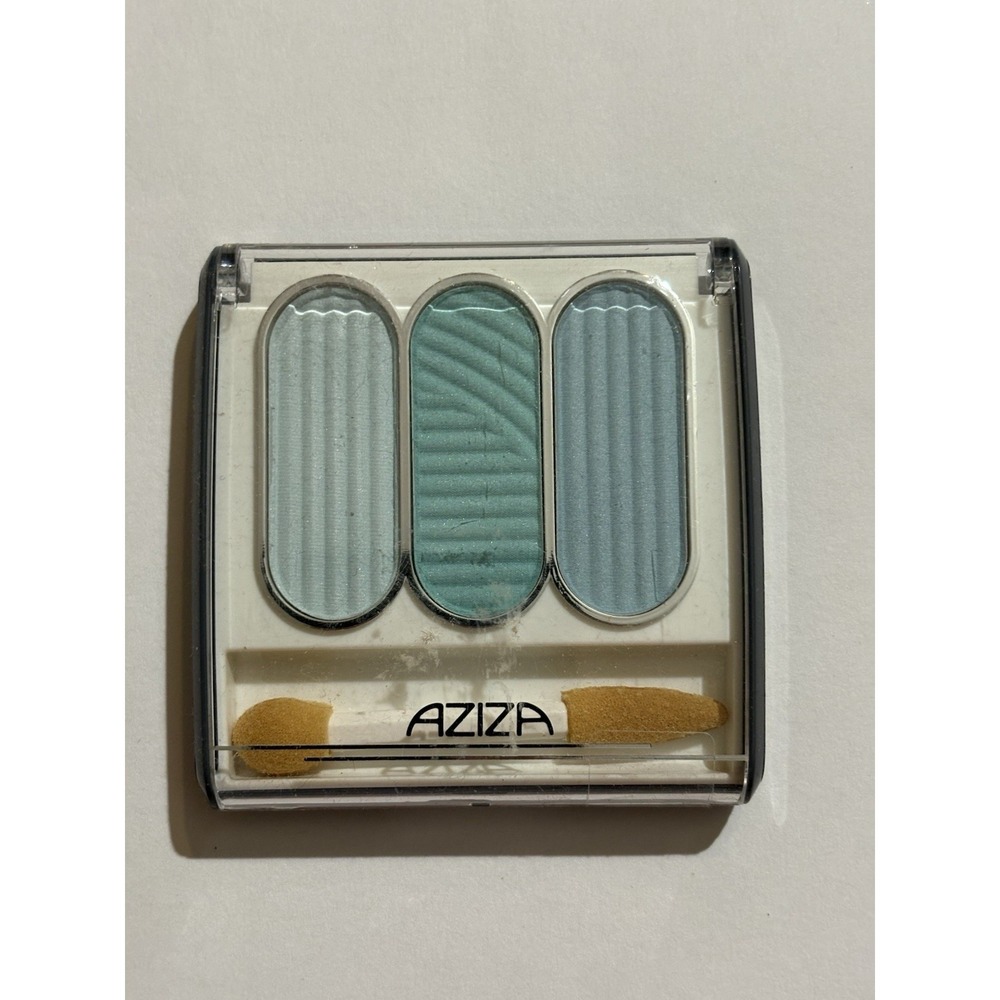 Vintage Aziza 80s Chromatics Aqua Seas Velvet Color Series Blue Eyeshadow Sealed